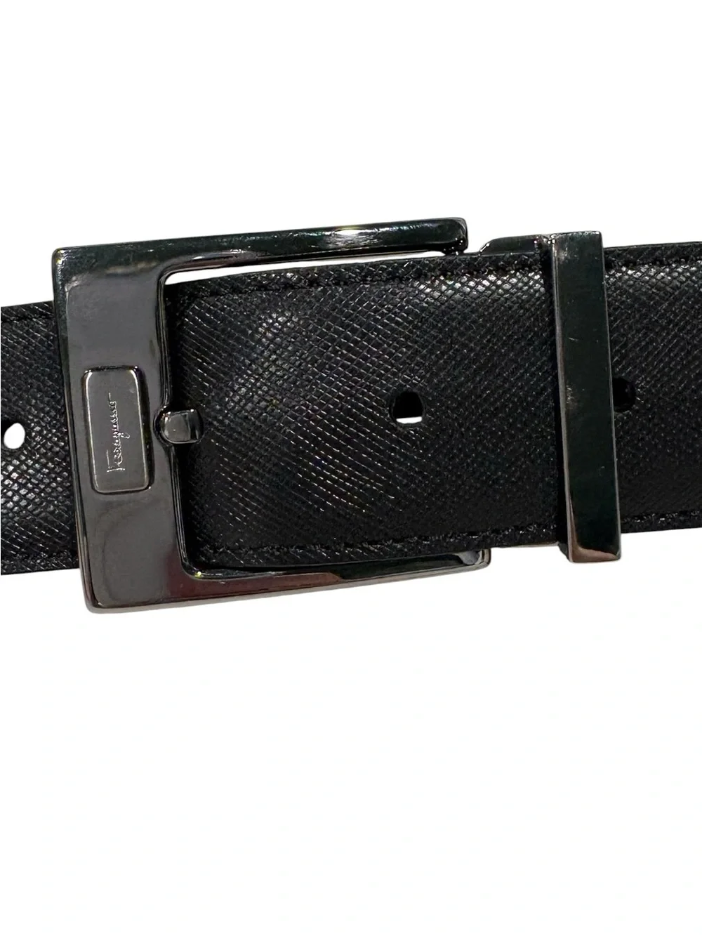 Salvatore Ferragamo - Men's Leather Belt. Black. Size 40